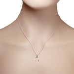 925 Sterling Silver Classic Polished Wishbone Womens Girls Pendant Necklace