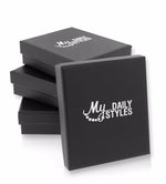 My Daily Styles Stainless Steel Black Rubber Silicone Silver Gold-Tone Cross Mens Bracelet