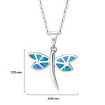 Butterfly Dragonfly Necklace Pendant for Women Girls 925 Sterling Silver