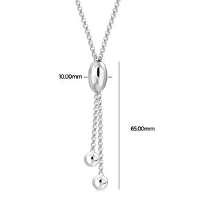 Womens 925 Sterling Silver Y Necklace