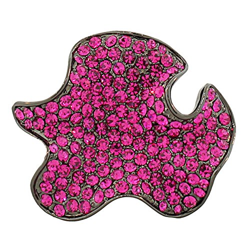 My Daily Styles Stainless Steel Black Pink CZ Large Fashion Cocktail Statement Ring