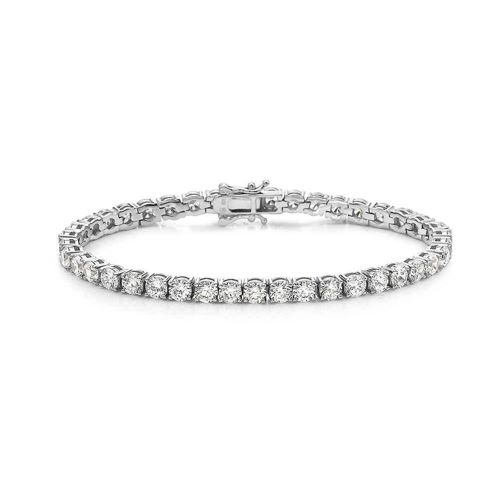 925 Sterling Silver Cubic Zirconia Tennis Bracelet
