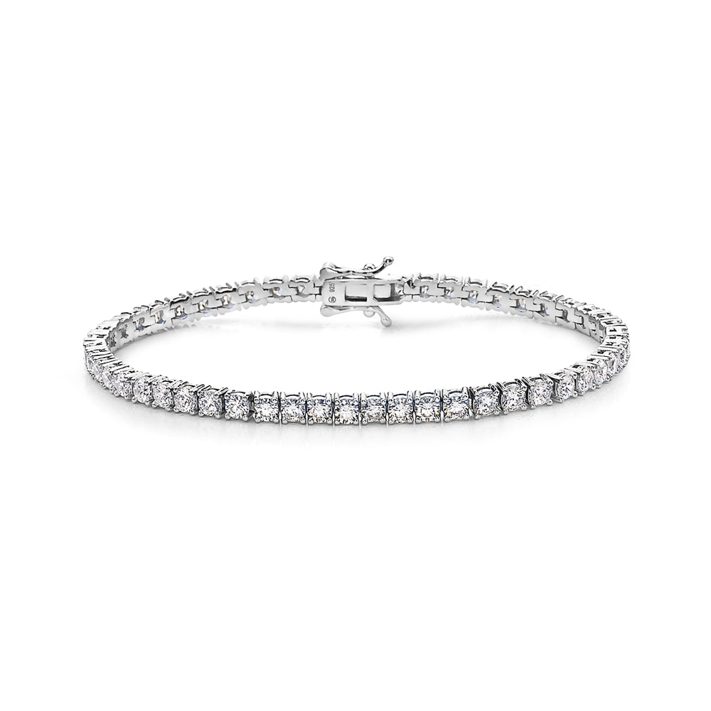 925 Sterling Silver Cubic Zirconia Tennis Bracelet