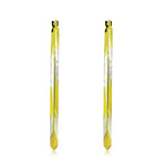 My Daily Styles - Hoop Earrings for Women - Diamond Cut Hoop Earrings - Yellow Gold Plated 925 Sterling Silver Earrings - Lever Back Closure - Flattering Textured Look - 41 mm