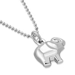 Womens 925 Sterling Silver Elephant Pendant Necklace