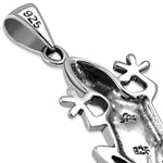 Lizard Shaped Sterling Silver Pendant