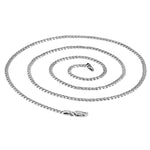 925 Sterling Silver box chain necklace 22"