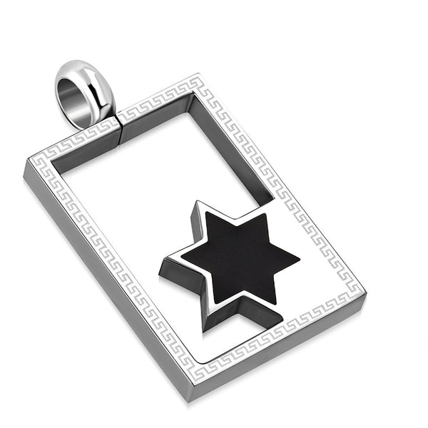 Stainless Steel Star of David Pendant Necklace