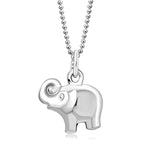 Womens 925 Sterling Silver Elephant Pendant Necklace