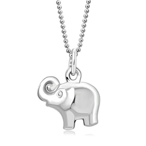 Womens 925 Sterling Silver Elephant Pendant Necklace