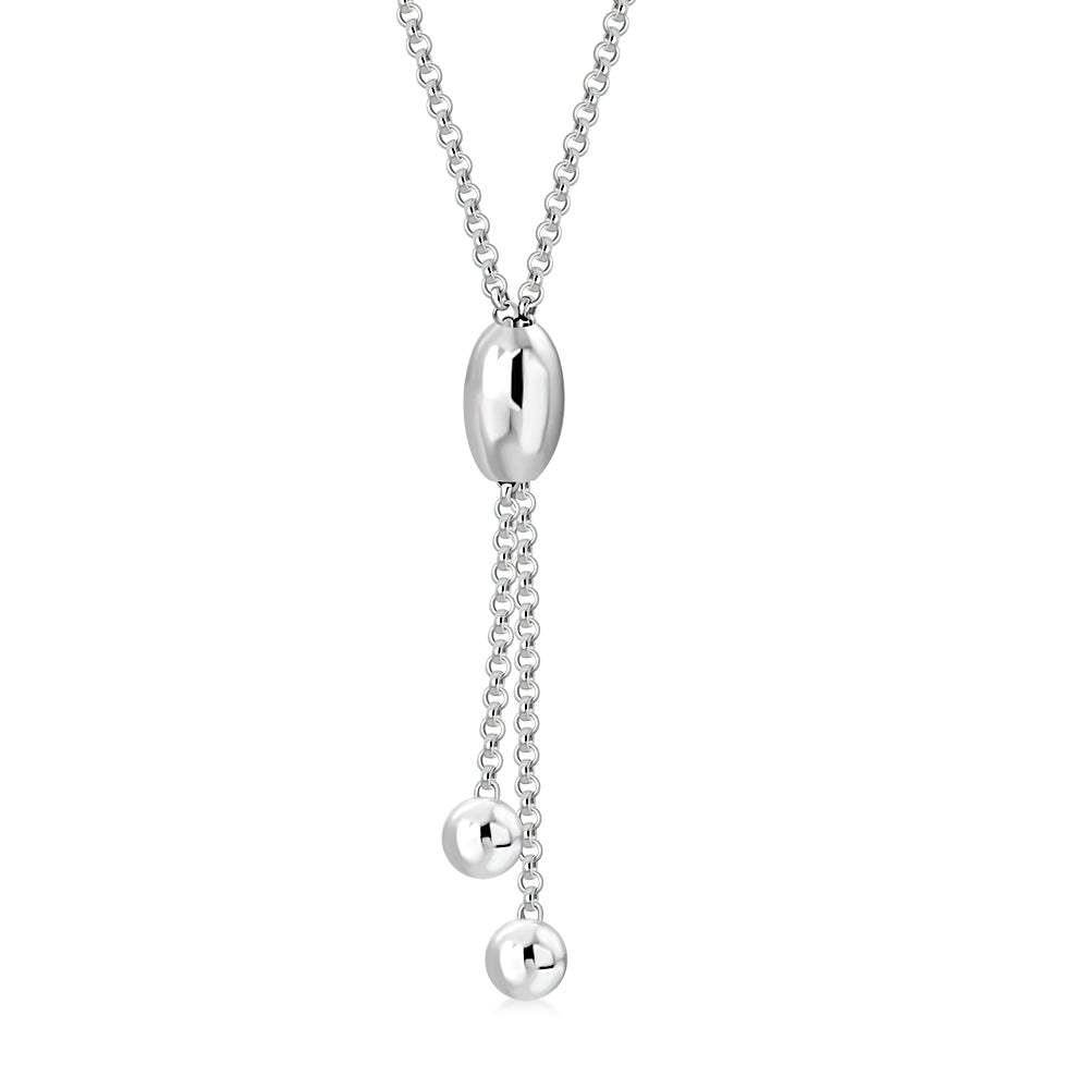 Womens 925 Sterling Silver Y Necklace