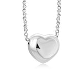 Womens 925 Sterling Silver Heart Pendant Necklace
