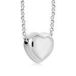 Womens 925 Sterling Silver Heart Pendant Necklace