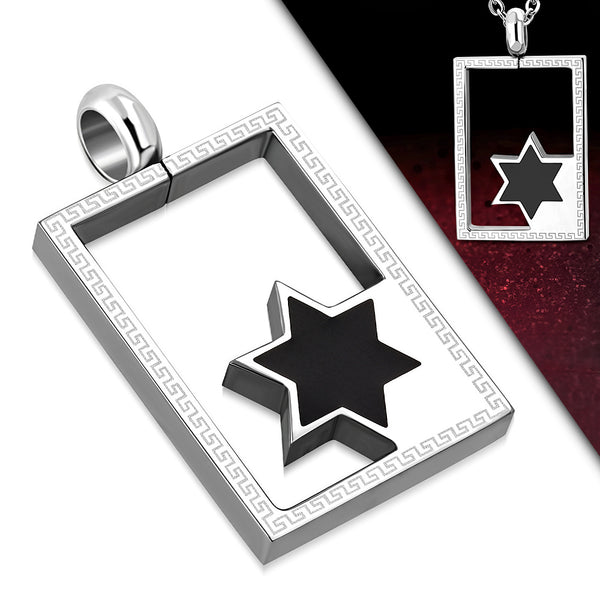 Stainless Steel Star of David Pendant Necklace