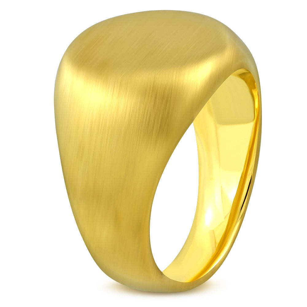 Mens Circular Geometric Statement Ring Stainless Steel