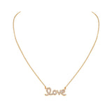 Cursive Love Pendant Necklace in 925 Sterling Silver