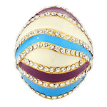 Fashion Alloy Yellow Gold-Tone Purple White Clear CZ Flower Floral Cocktail Ring