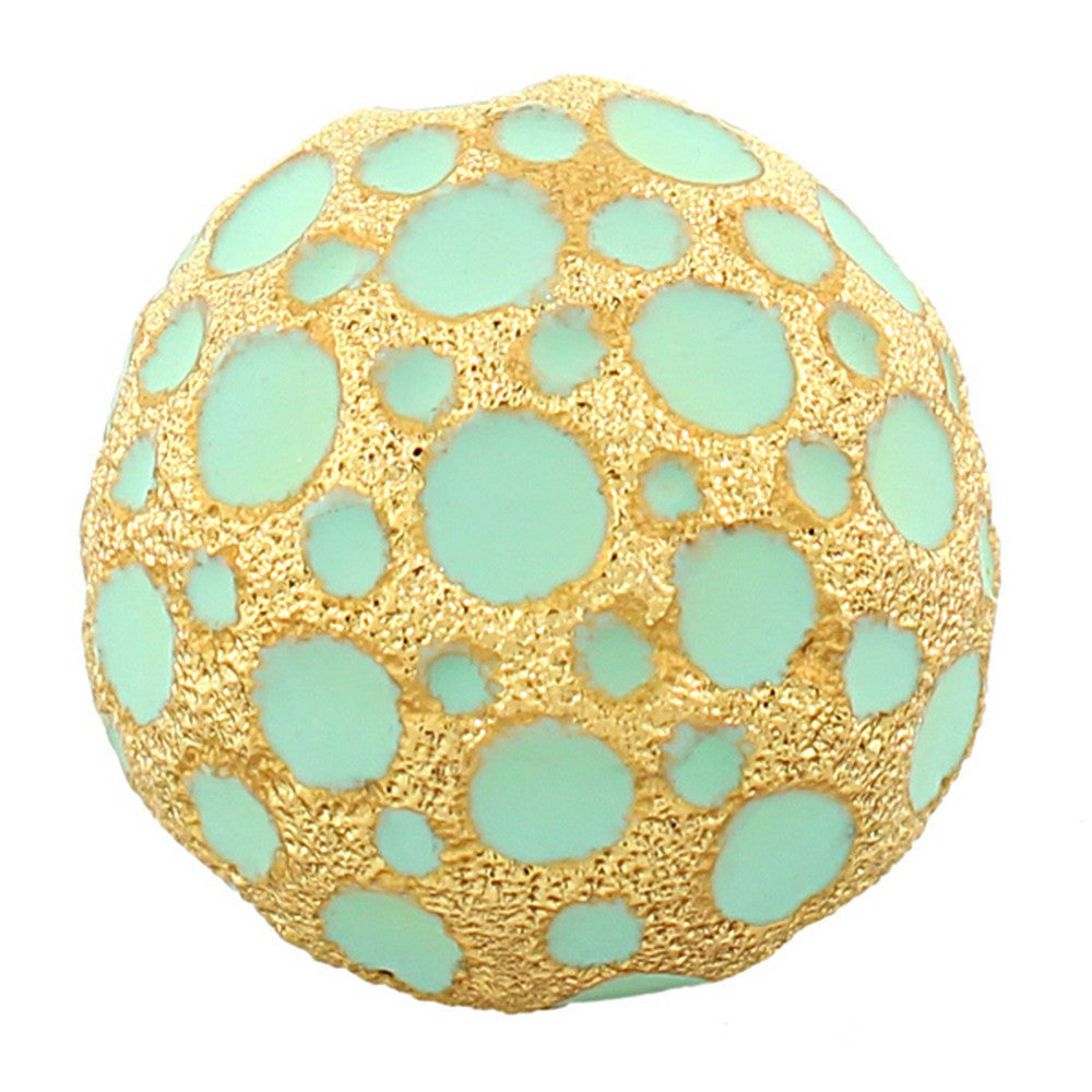 Fashion Alloy Yellow Gold-Tone Turquoise-Tone Statement Cocktail Ring