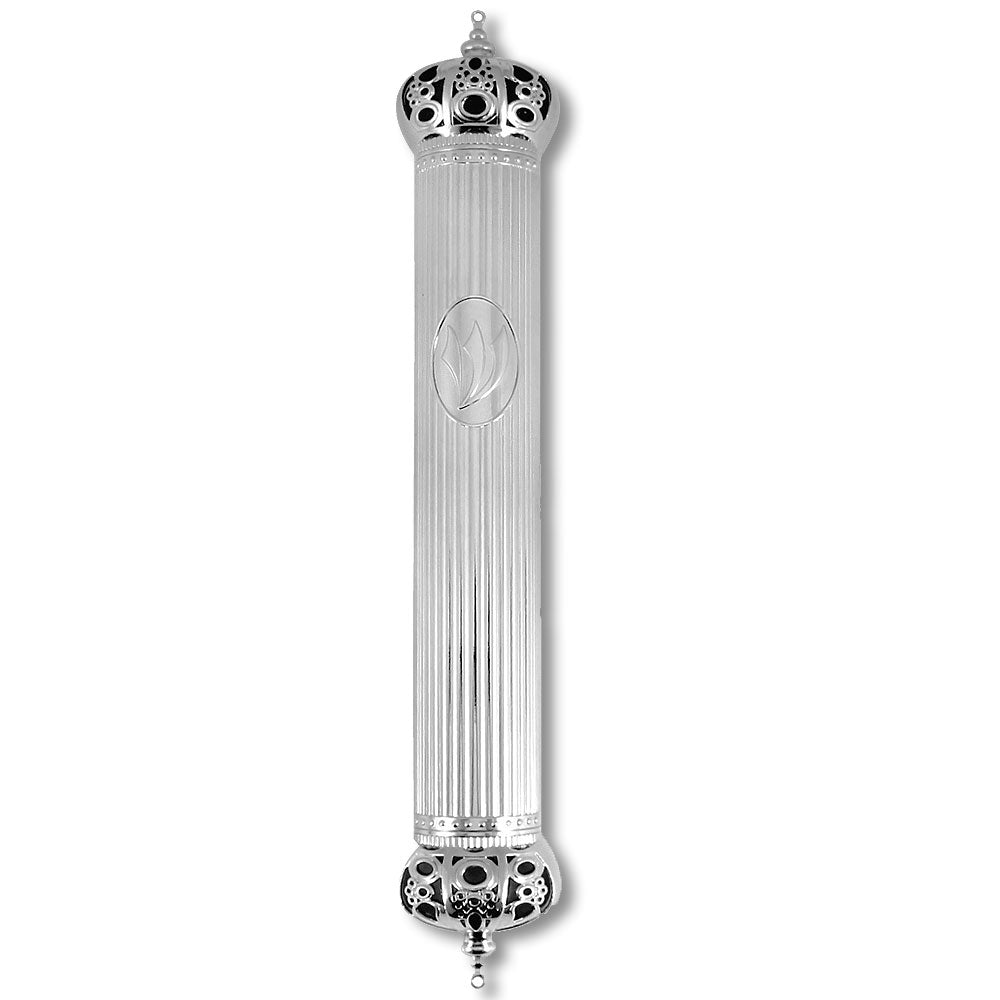 Metal Silver-Tone Classic Mezuzah Case, 8"