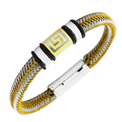 Stainless Steel Two-Tone Men's Bracelet