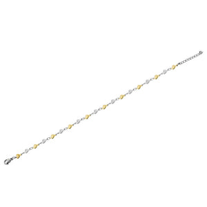 Two-Tone Heart Anklet