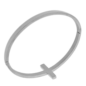 Silver Cross Bangle