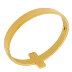 Wide Cross Bangle