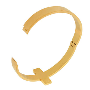 Wide Cross Bangle