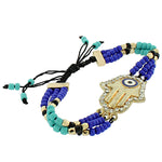 Blue Tones Hamsa Beads