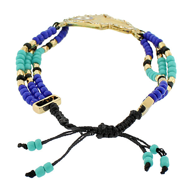 Blue Tones Hamsa Beads