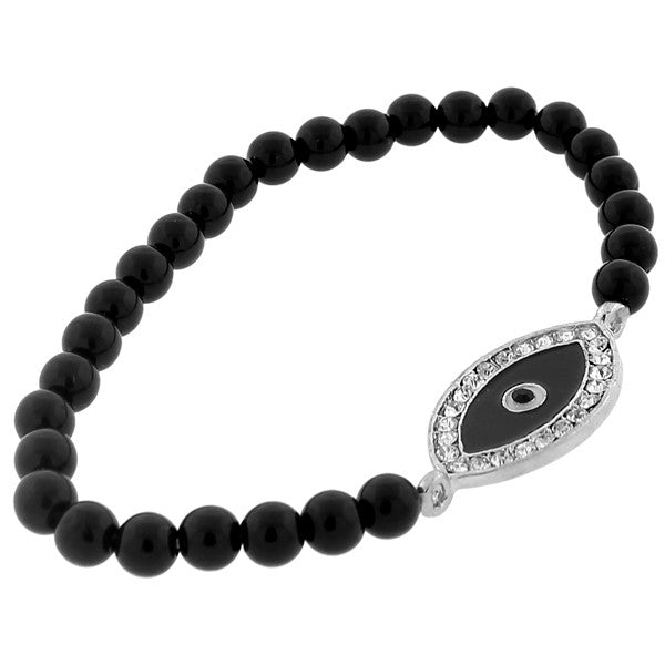 Smoky Evil Eye Beads