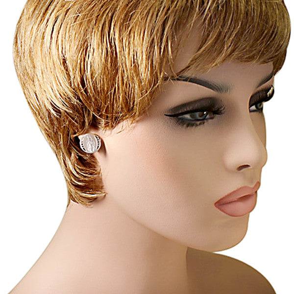 Virgin Mary Stud Earrings