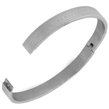 Oval Greek Key Bangle