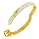 WhiteGold Belt Bangle