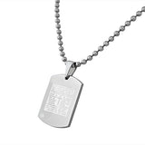 Lord's Prayer Square Pendant