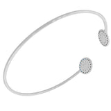 Double Silver Eye Bangle