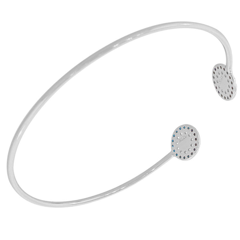 Double Silver Eye Bangle