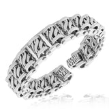 Stainless Steel Silver-Tone Heavy Men's Link Bracelet