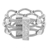 Silver Ball Crown Bracelet