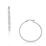 Silver Circle Hoops