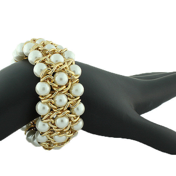 Wedding White Pearl Bracelet