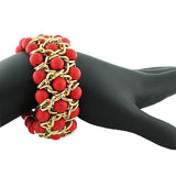Red Ruby Pearl Bracelet