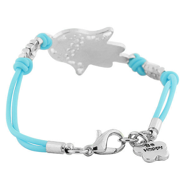Light Blue Hamsa Bracelet