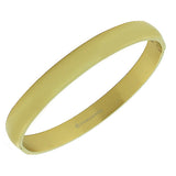 Stainless Steel Yellow Gold-Tone Highly Polished Bangle Bracelet