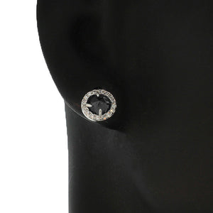 Black Round Studs
