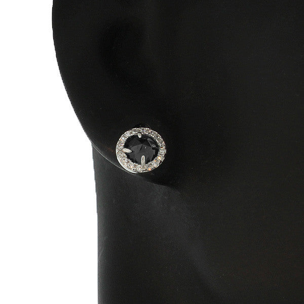 Black Round Studs