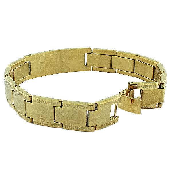 Gold Greek Bike Bracelet