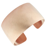 Stainless Steel Rose Gold-Tone Wide Open End Bangle Bracelet