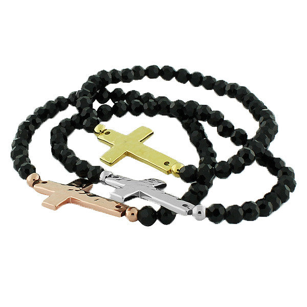 Black Bead Crosses
