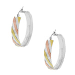 Stainless Steel Gold-Tone Silver-Tone Large Heavy Hoop Earrings
